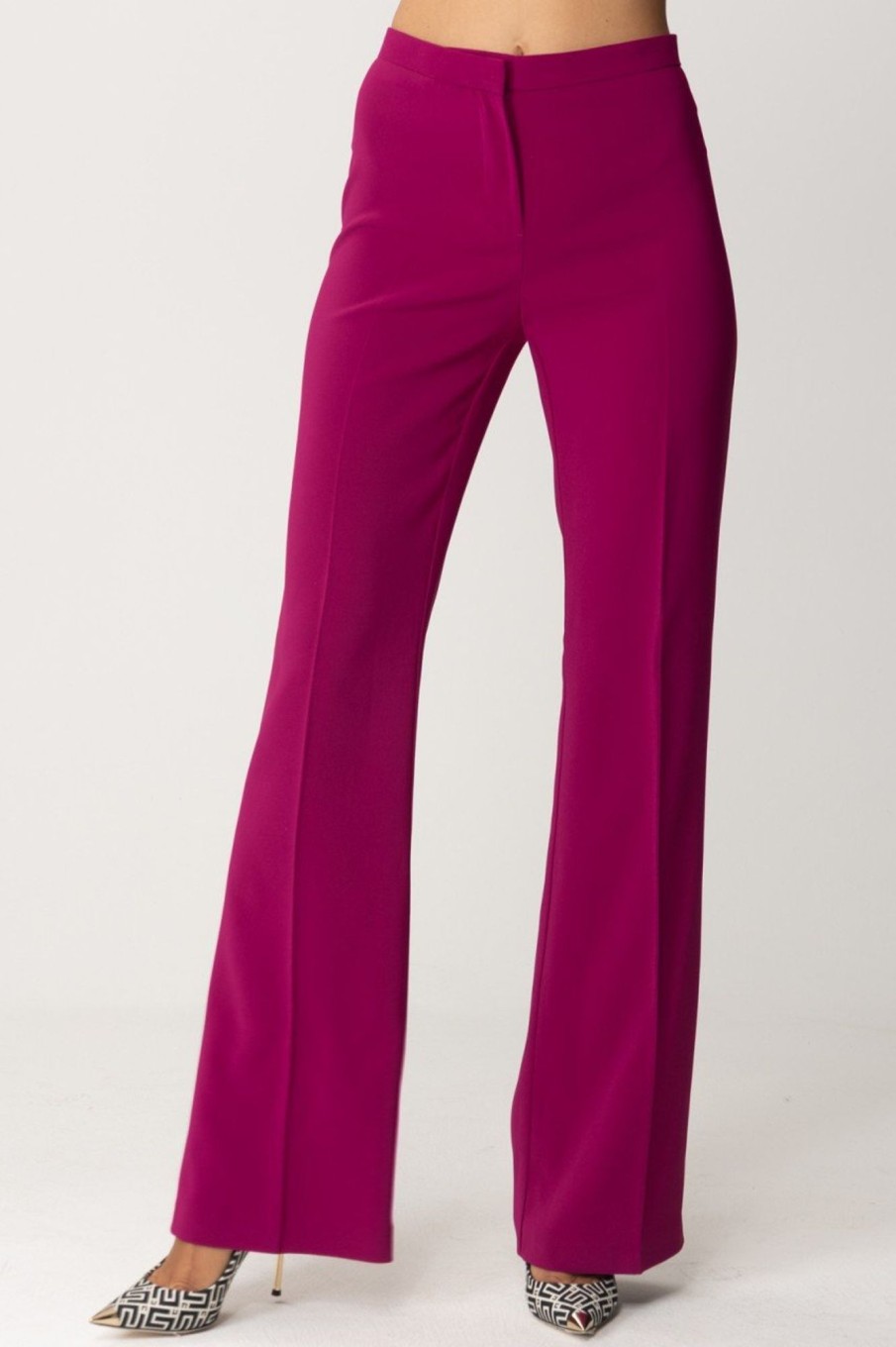 Pinko Pantaloni Flare Viola Buganville Hot