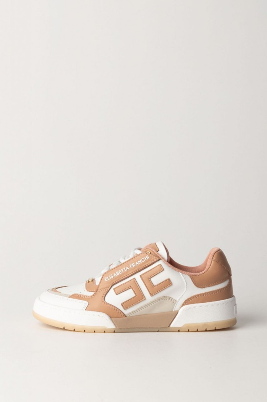 Elisabetta Franchi Sneakers Bicolor Con Logo Cc Nudo New