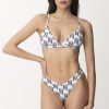 Elisabetta Franchi Bikini Con Stampa Logo Burro/Nero Wholesale