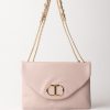 Twin-Set Borsa A Tracolla Morbida Con Patta Misty Pink Online