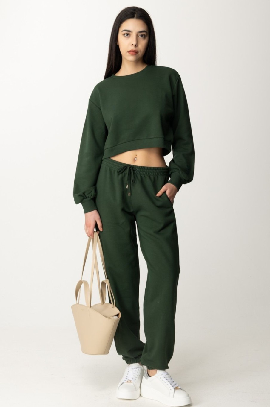 Patrizia Pepe Pantaloni Jogging Con Coulisse Tuscany Green Online