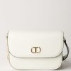 Twin-Set Borsa A Tracolla In Pelle Liscia Bianco Ottico New