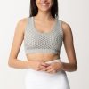 Elisabetta Franchi Top Crop In Rete Con Paillettes Perla New