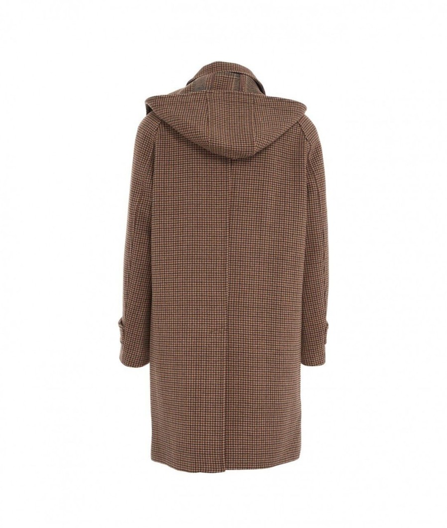 Amaranto Cappotto In Pied De Poule Marrone Online