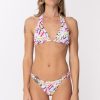 Gaelle Paris Bikini Con Stampa Logo Colorato Bianco Hot