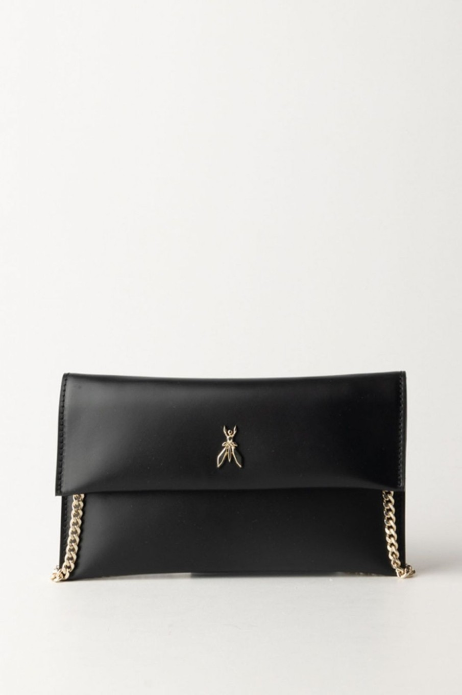 Patrizia Pepe Borsa Pochette Con Logo Fly Black/Light Gold Wholesale