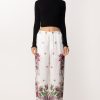 Just Cavalli Pantaloni Fluidi Con Stampa White Variant Clearance