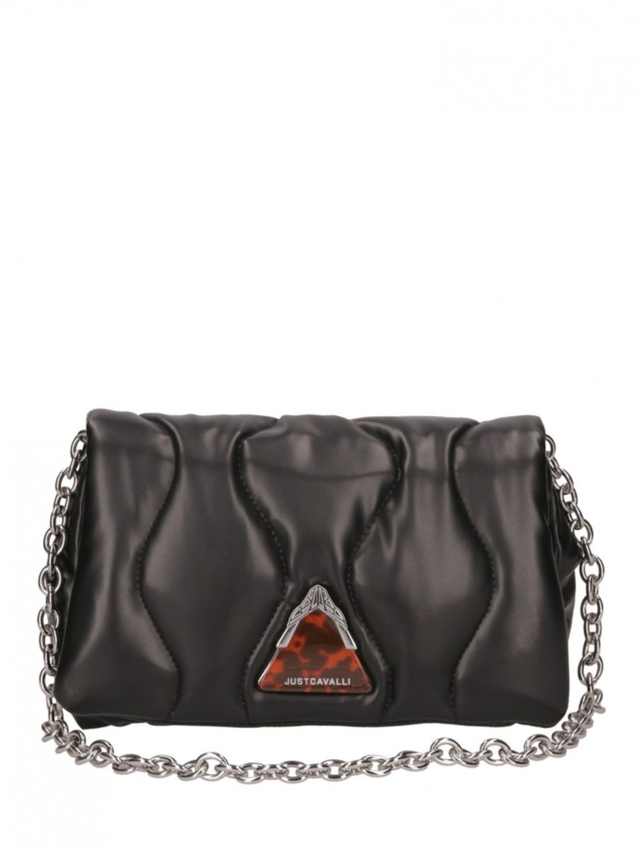 Just Cavalli Borsa A Spalla Grande Trapuntata Con Logo Black Best