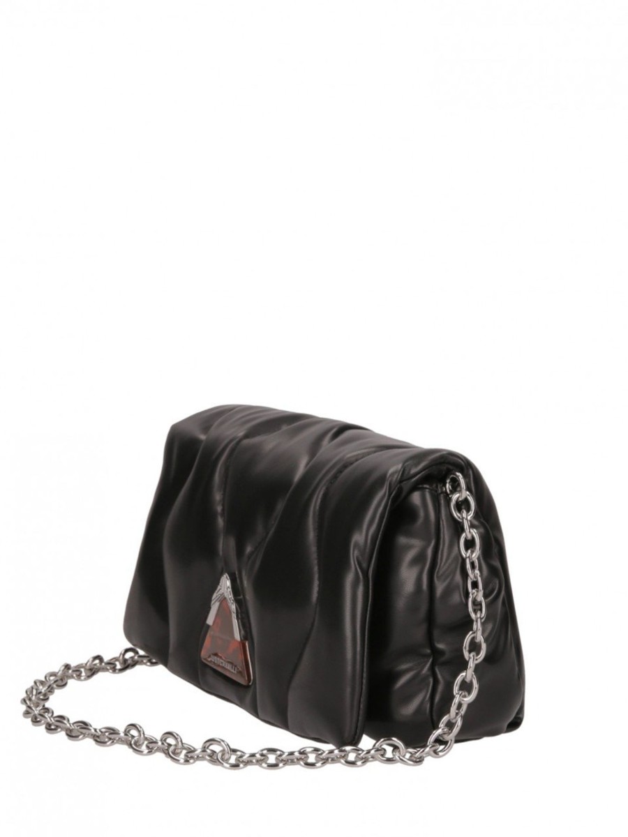 Just Cavalli Borsa A Spalla Grande Trapuntata Con Logo Black Best