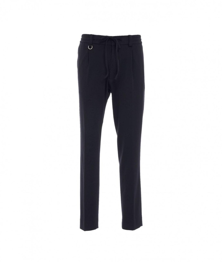 Paolo pecora Pantalone In Jersey Blu Scuro Clearance