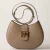 Elisabetta Franchi Hobo Media Stondata Con Logo Ef Tortora Hot