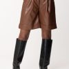 Simona Corsellini Shorts In Pelle Toffee Clearance