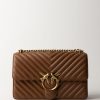 Pinko Love One Classic Bag Marrone - Leone-Antique Gold Online