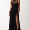 Elisabetta Franchi Abito Red Carpet In Tulle Nero Online