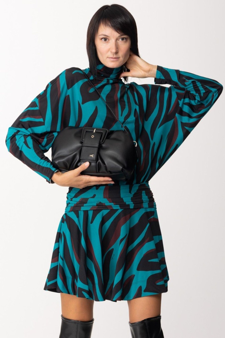 Patrizia Pepe Clutch Media Con Fibbia Nero Best