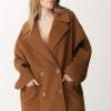 Elisabetta Franchi Cappotto Corto In Lana Taglio Caban Mou Hot