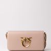 Pinko Love Click Baguette Mini Bag Cipria-Antique Gold New