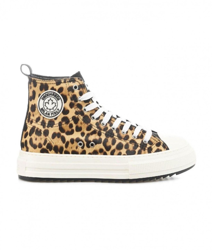 Dsquared2 High Top Sneaker Berlin Marrone Online