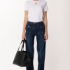 Elisabetta Franchi T-Shirt Girocollo Con Accessorio In Metallo Gesso Online