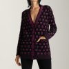 Pinko Cardigan Con Loghi E Dettagli A Contrasto Nero/Fuxia New