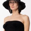 Twin-Set Cappello Fisher In Canvas Con Logo Nero Online