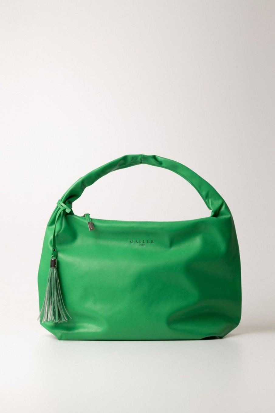 Gaelle Paris Borsa A Spalla Media Con Logo E Nappina Verde Bandiera New