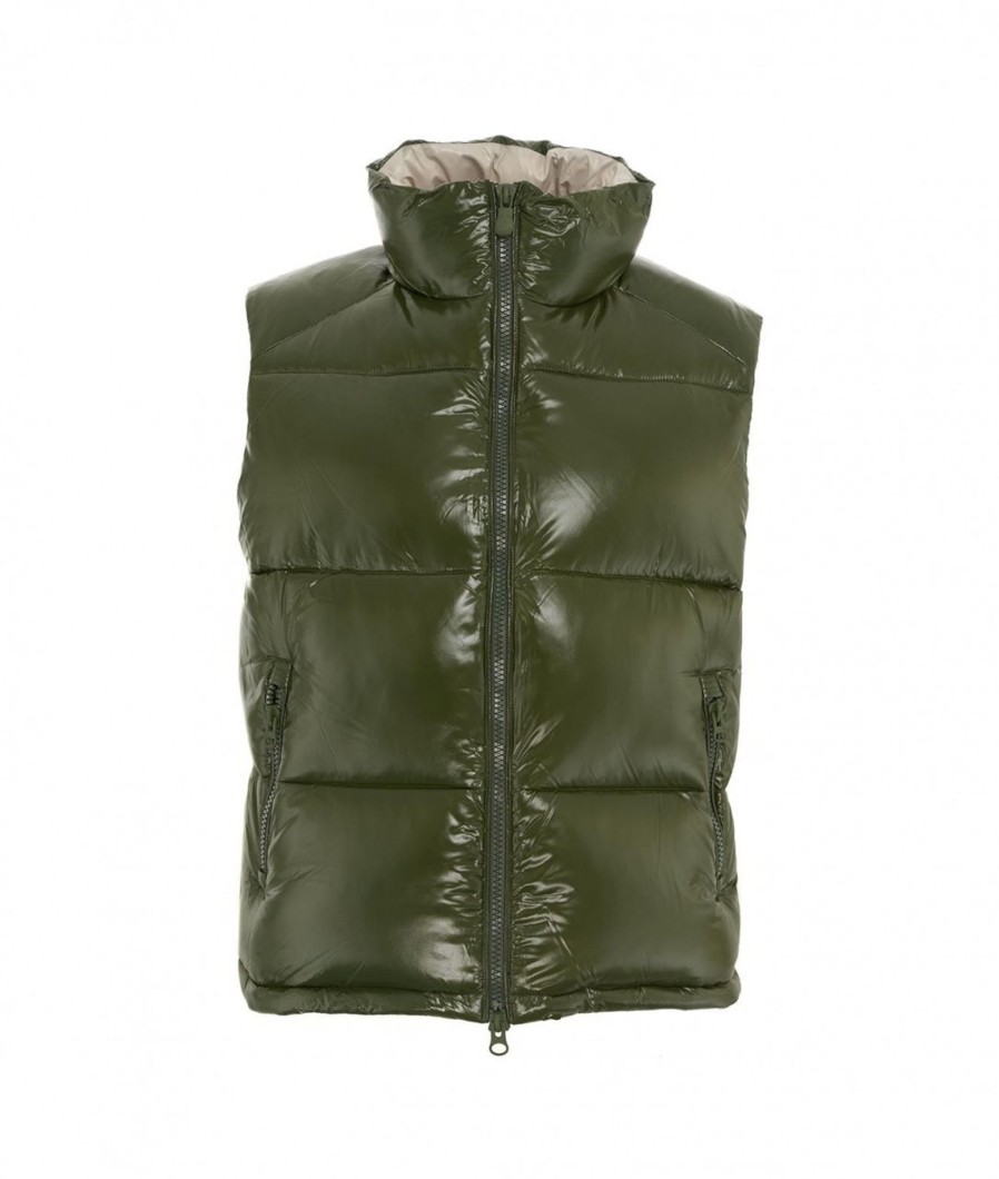 Save the duck Gilet Luck In Eco Piua Verde Hot