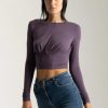 Elisabetta Franchi Maglia Crop Con Bustier Prugna Wholesale