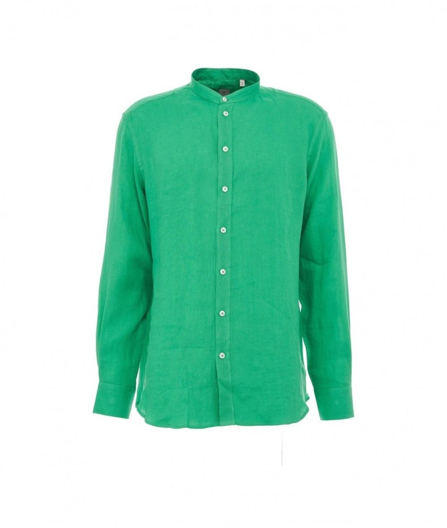 Bastoncino Camicia Simo In Lino Verde Online