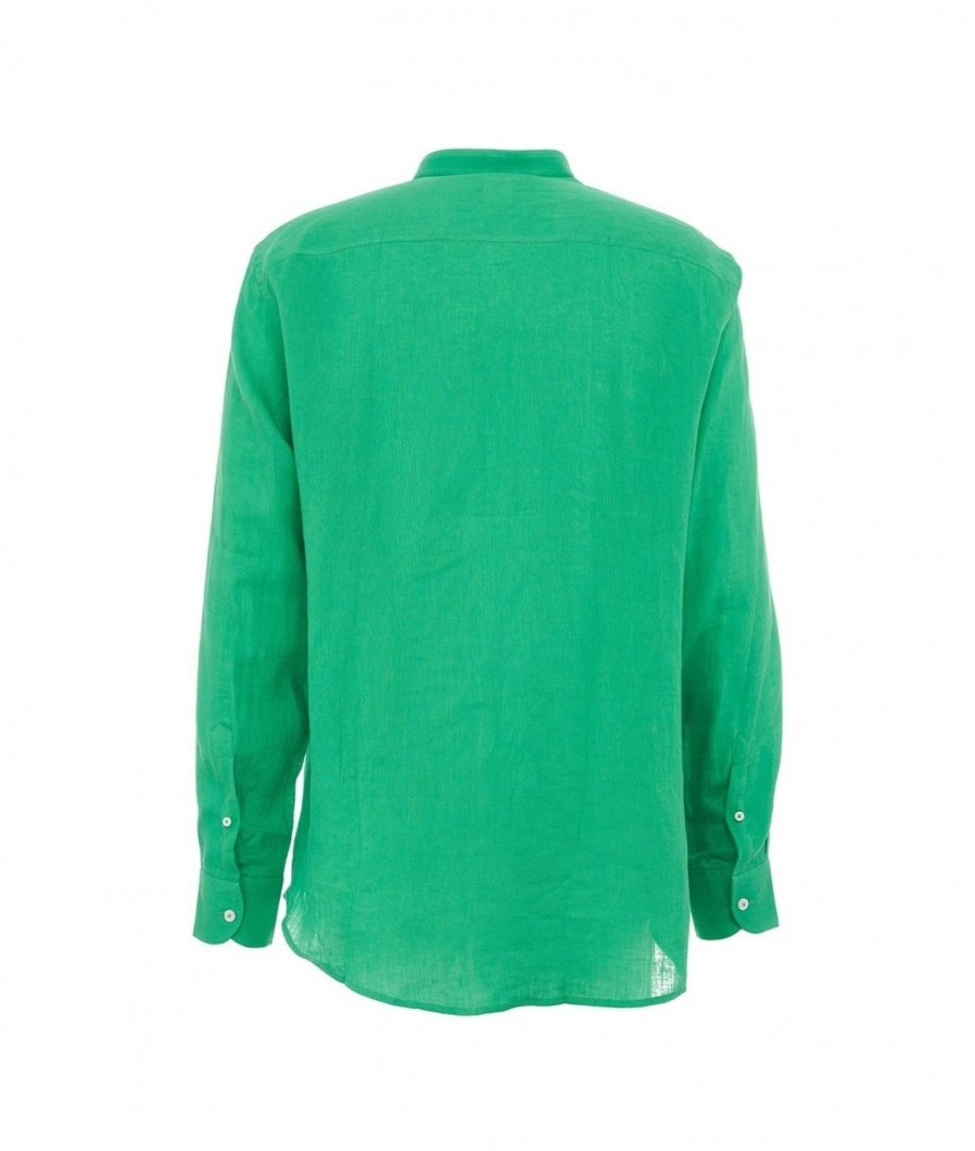 Bastoncino Camicia Simo In Lino Verde Online