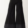 Twin-Set Jeans Cropped Con Bottoni Denim Nero Best