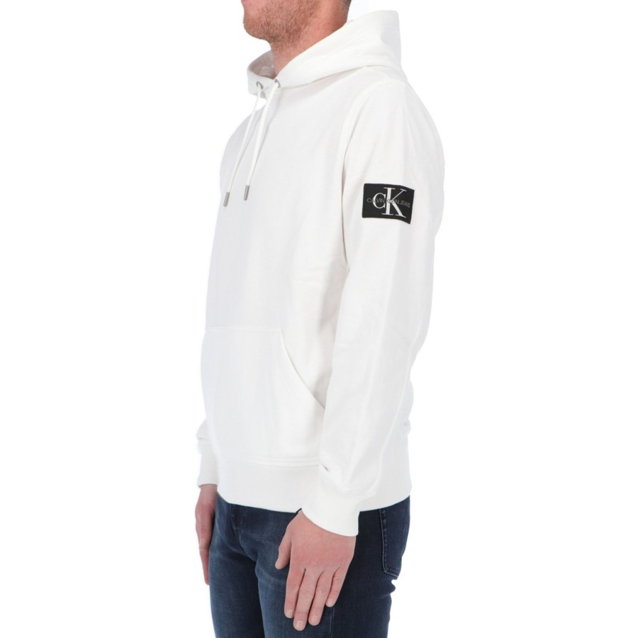 Calvin Klein Jeans Felpa Calvin Klein Jeans Uomo Monogram Sleeve Badge Yaf Bright White Online