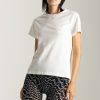 Pinko T-Shirt Con Logo Bianco Seta New