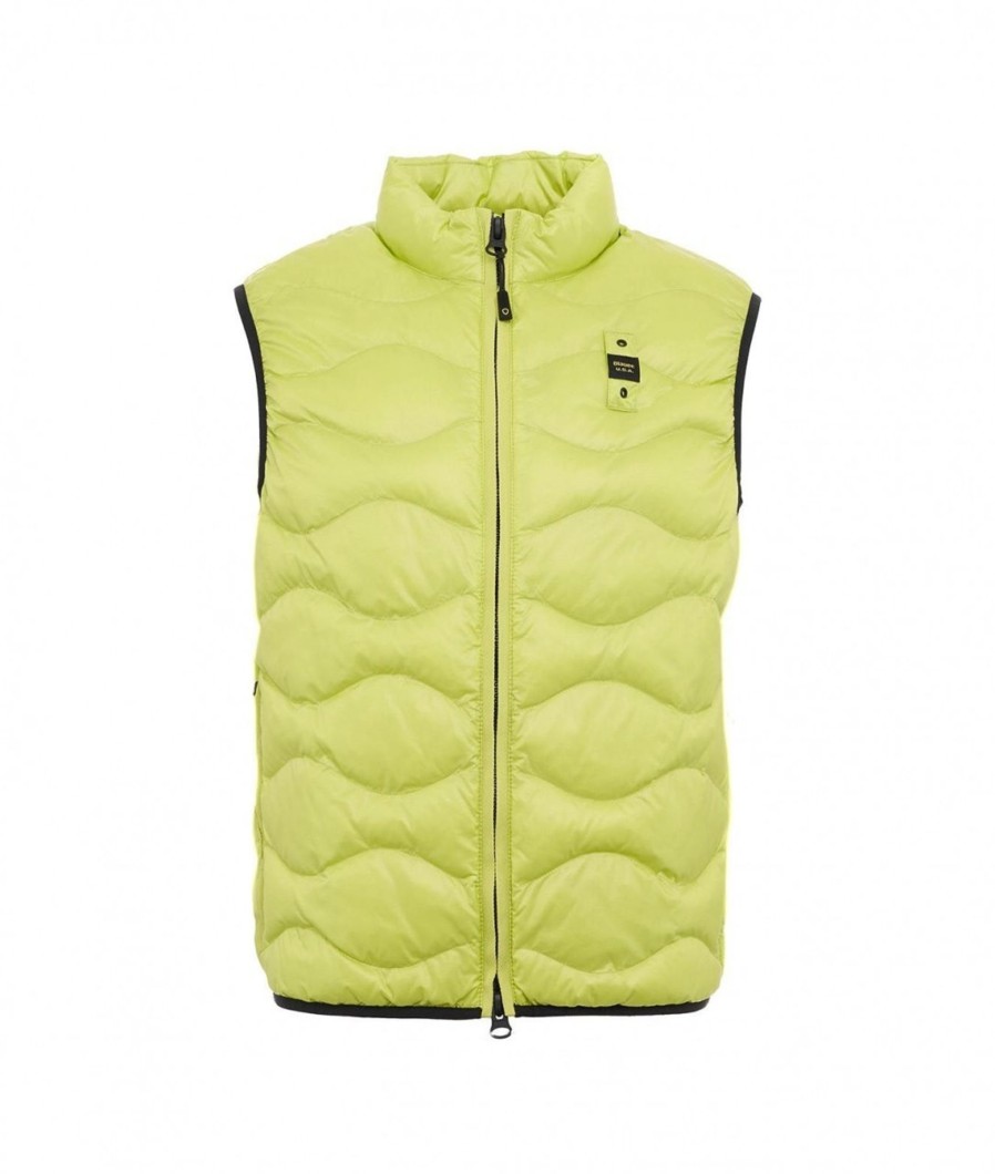 Blauer Eco Piumino Smanicato Giao Giallo New