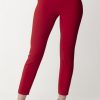 Elisabetta Franchi Pantalone Con Placche Logate Red Velvet Hot