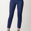 Elisabetta Franchi Pantaloni Stretch Stampa Logo Blue Indaco/Nero Wholesale