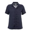 Bastoncino Camicia In Lino Blu Scuro Online