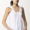 Patrizia Pepe Top Con Fiocchetto Annodabile Bianco Ottico Wholesale