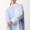 Replay Camicia Oversize A Righe Azure/Blue/White Online