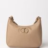 Twin-Set Mini Hobo Con Tracolla In Canvas Light Taupe Wholesale