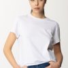 Patrizia Pepe T-Shirt In Con Mini Logo Bianco Ottico Best