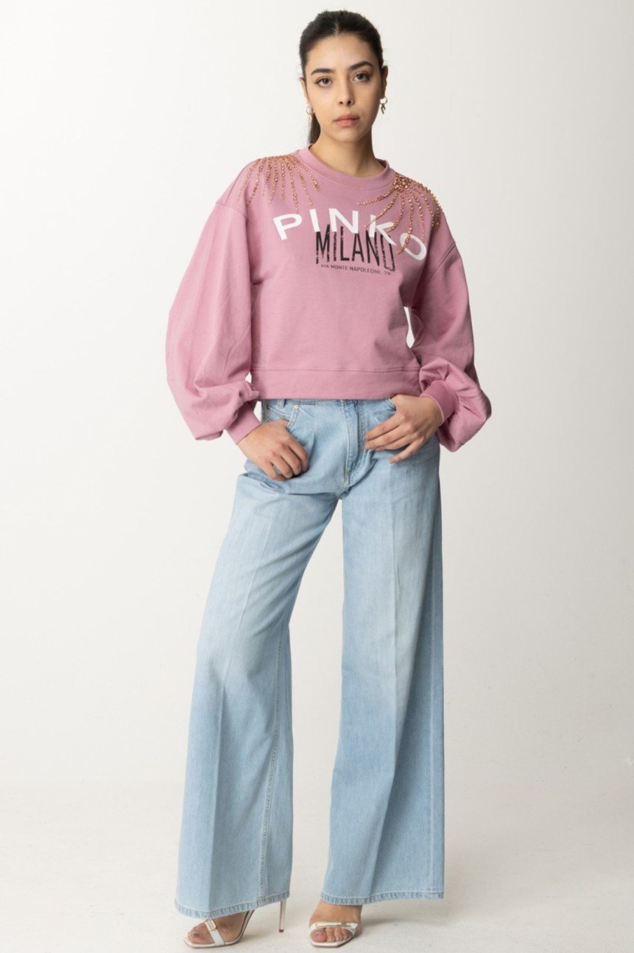 Pinko Jeans A Palazzo Lavaggio Chiaro Lavaggio Bleach Chiaro Best