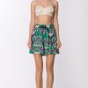 Simona Corsellini Shorts In Viscosa Con Fantasia Floreale Bright Green Clearance